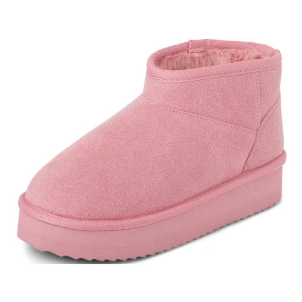 The Children's Place Pink Low Teddy Ankle Boots Faux Fur Lined Youth Size 12